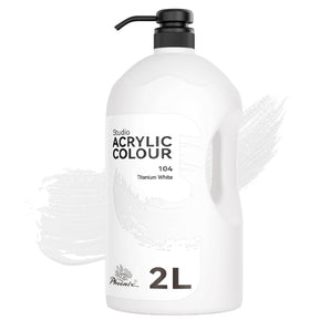 PHOENIX Studio Acrylic Paint (2000 ML) - Titanium White