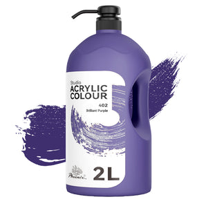PHOENIX Studio Acrylic Paint (2000 ML) - Brilliant Purple