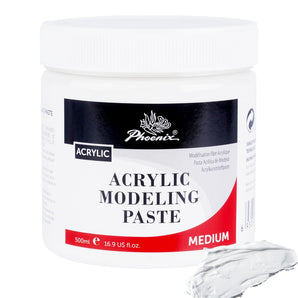 PHOENIX Modeling Paste for Textured Art - Professional Acrylic Medium, Texture Paste for Acrylic Paints - Paint Supplies for Canvas Painting
