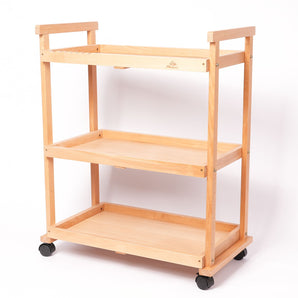 PHOENIX Professional 3-Tier Rolling Art Storage Cart – Natural