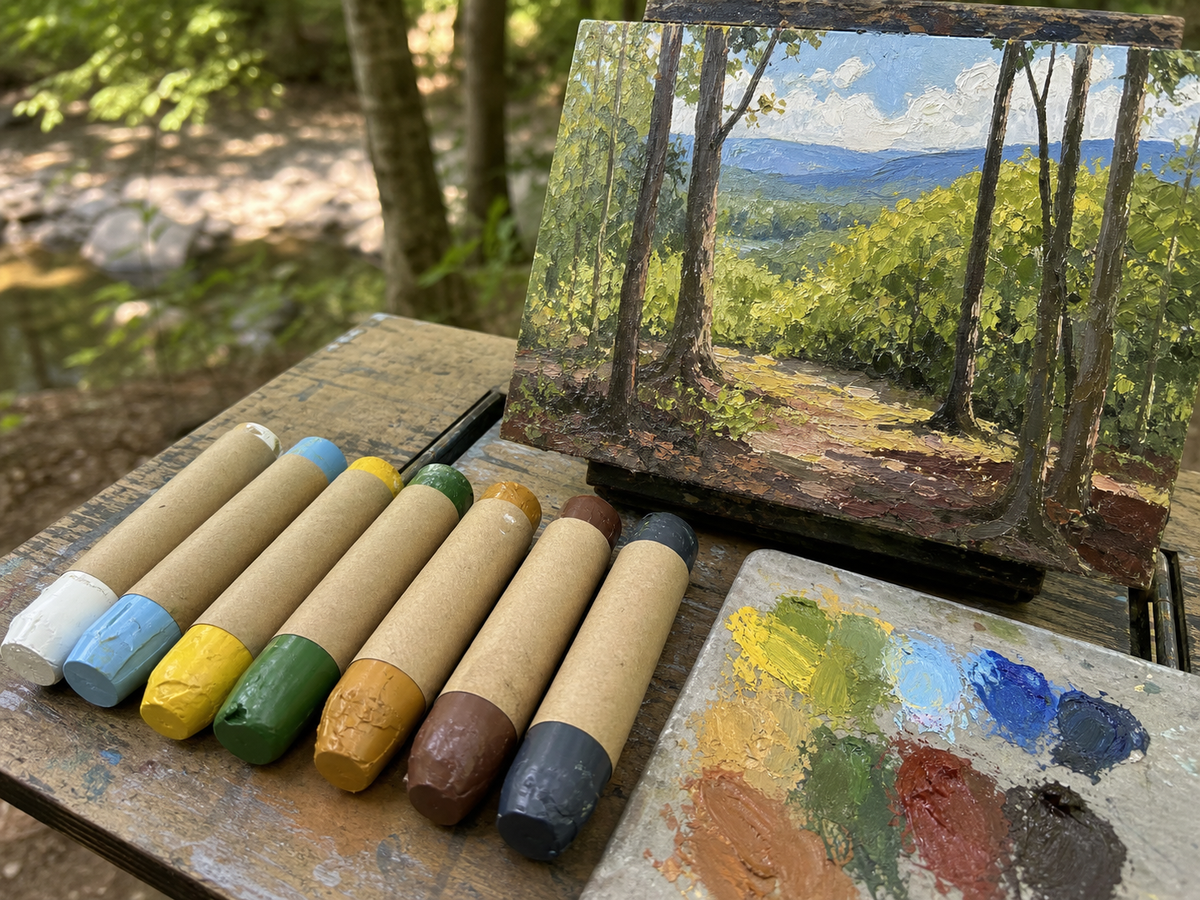 Best Oil Paint Stick Color Set for Landscapes and Woodlands