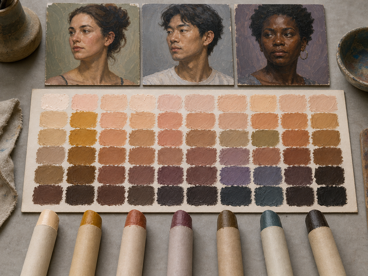 How to Choose and Mix a Skin-Tone Oil Paint Stick Set