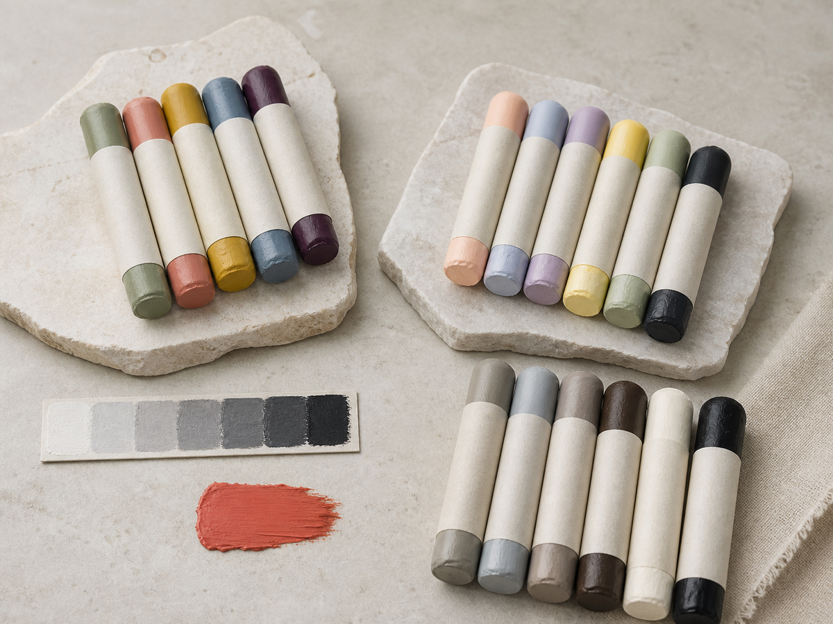 Muted, Pastel and Neutral Oil Paint Stick Sets: How to Choose a Balanced Palette