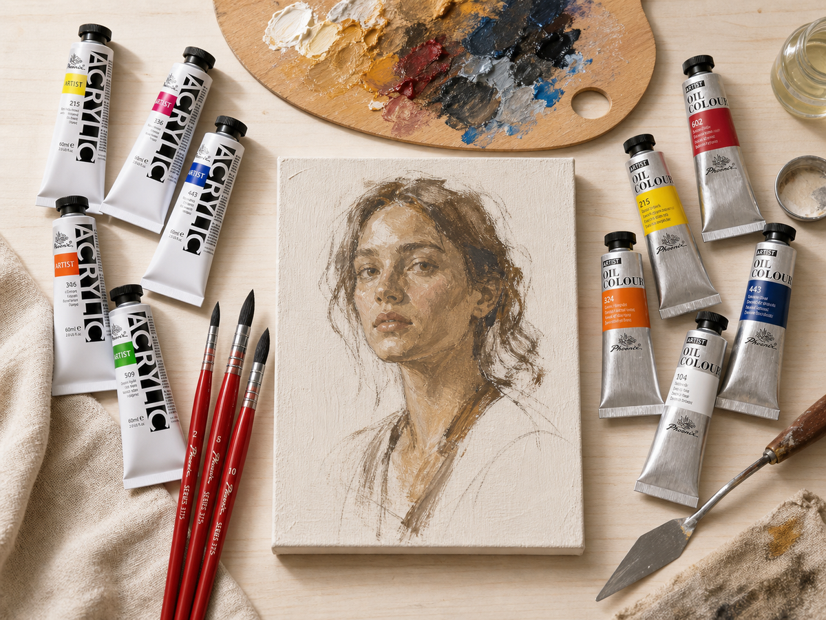 Portrait Painting Supplies: An Acrylic and Oil Checklist