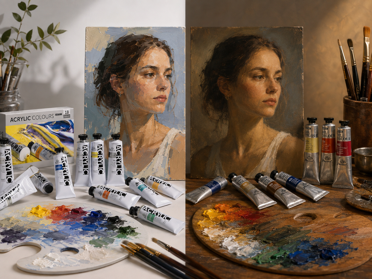 Acrylic vs Oil Painting for Portrait Artists