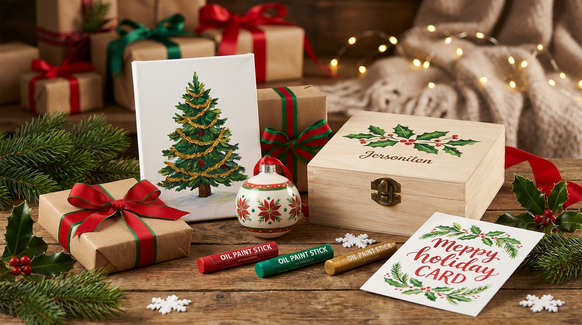Oil Paint Stick Projects: Festive Holiday Gift Ideas for Christmas DIY