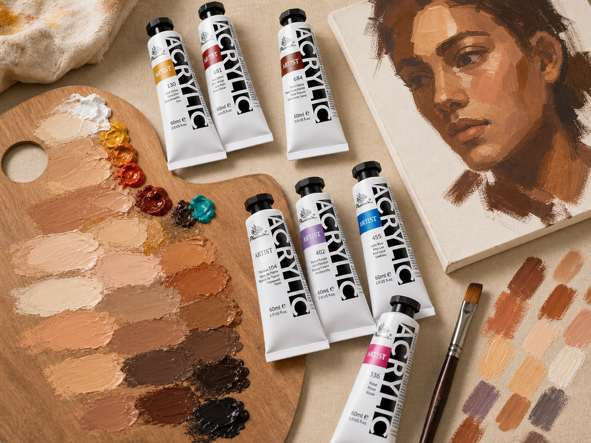 Acrylic Portrait Painting: How to Mix Skin Tones in 5 Steps