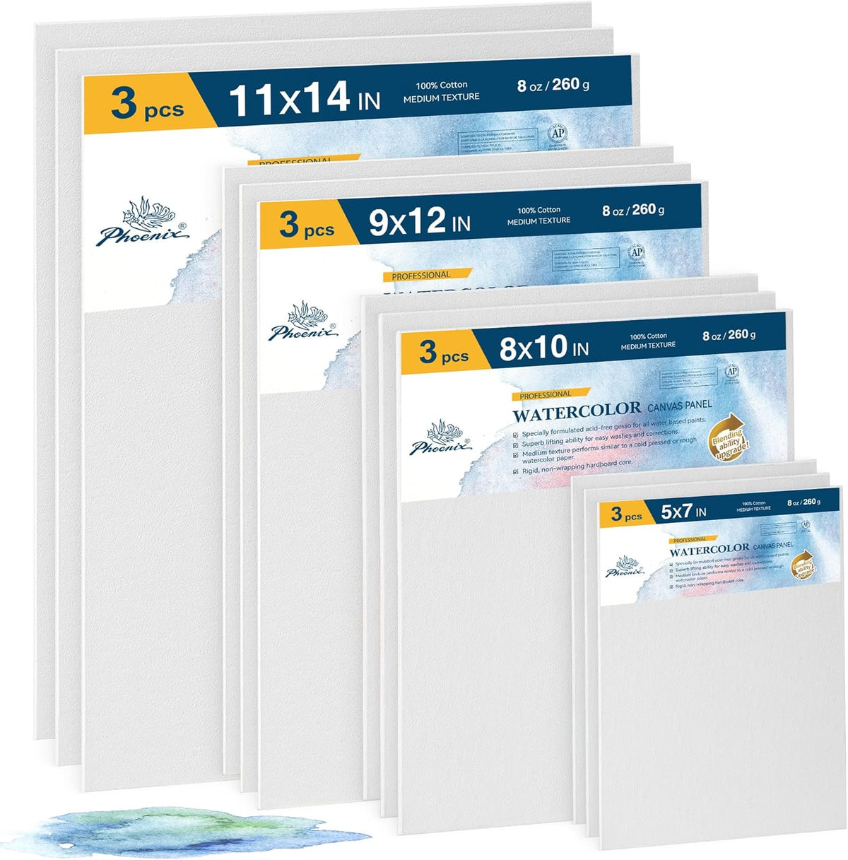 Watercolor Canvas Boards