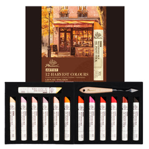 PHOENIX Water-Soluble Oil Paint Sticks - 12 Fall Colors, 37ml