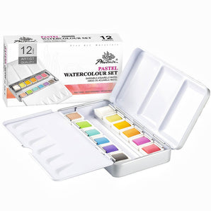 PHOENIX Special Pastel Watercolor 12 Colors Tin Box