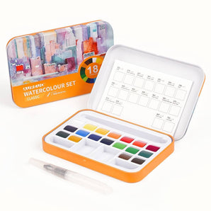 AUREUO Travel Watercolor Classic 18 Colors Set