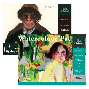 PHOENIX Watercolor Paper Pad, 12x16 Inch Rough Texture 140lb/300gsm Artist Painting Sketchbook, 100% Acid-Free Art Supplies for Watercolor Gouache Acrylic Mixed Media