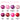 AUREUO 8 Pack Pink Matte & Glitter Acrylic Paint Set, Non-Toxic Multi-Surface Craft Paint for Rock, Fabric, Canvas & DIY Art Supplies