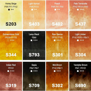 Phoenix Skin Tone Watercolor 12 Colors Tin Box
