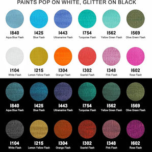 AUREUO Iridescent Acrylic Paint 12 Colors 59ML, Pearlescent and Glitter