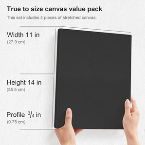 PHOENIX Studio Black Cotton Stretched Canvas