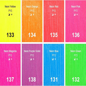 AUREUO Neon Acrylic Paint Set 8 Colors 21ML