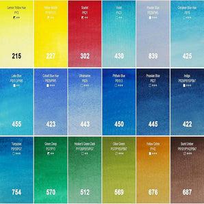 AUREUO Travel Watercolor Landscape 18 Colors Set