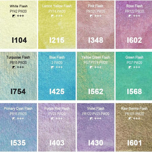 PHOENIX Special Iridescent Watercolor 12 Colors Tin Box