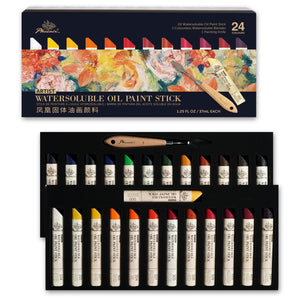 PHOENIX Water-Soluble Oil Paint Sticks – 24 Colors, 37ml