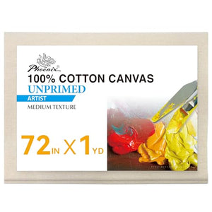 PHOENIX Canvas Fabric by The Yard, Natural Cotton Duck, for Crafts Backing & Painting Drop Cloth