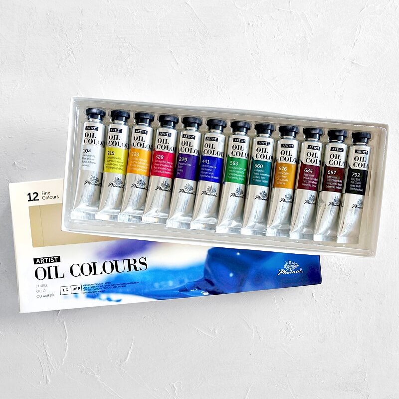 PHOENIX Artist Oil Paint Set - 40ml Tubes Professional Quality Oil Based Paint for Canvas Painting