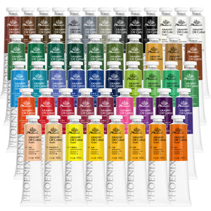 PHOENIX Studio Oil Paint Set, 50 Colors × 50ml