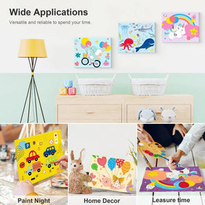 AUREUO Pre Drawn Canvas Panels For Kids