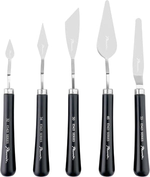 PHOENIX Flexible Palette Knife Set - 5 Pieces Stainless Steel Painting Knives with Gift Box, Art Knife with Wood Handle, Paint Spatula for Oil Acrylic Paint