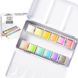 PHOENIX Special Pastel Watercolor 12 Colors Tin Box