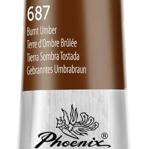 PHOENIX Artist Level Oil Paint Single Tube-Burnt Umber