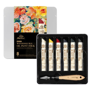 PHOENIX Water-Soluble Oil Paint Sticks - 6 Basic Colors, 37ml