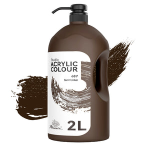 PHOENIX Studio Acrylic Paint (2000 ML) - Burnt Umber