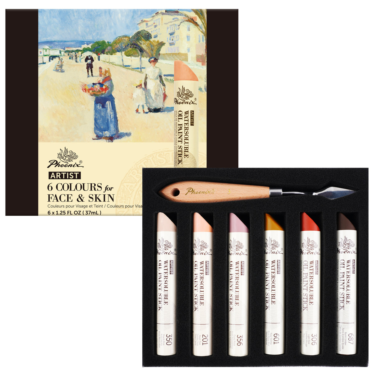 6 Skin Tones · 37 ml Each