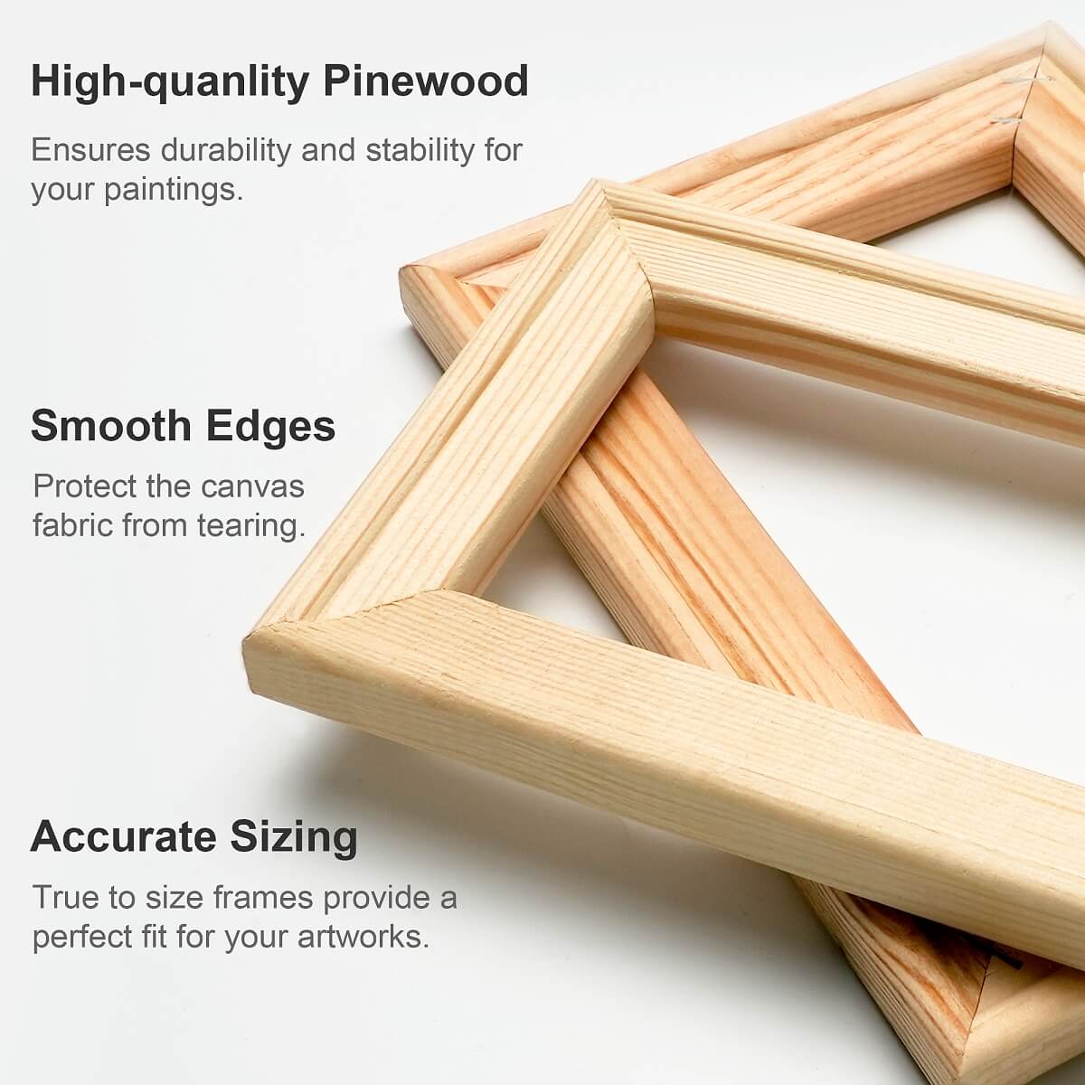 Solid Pinewood Stretcher Frame