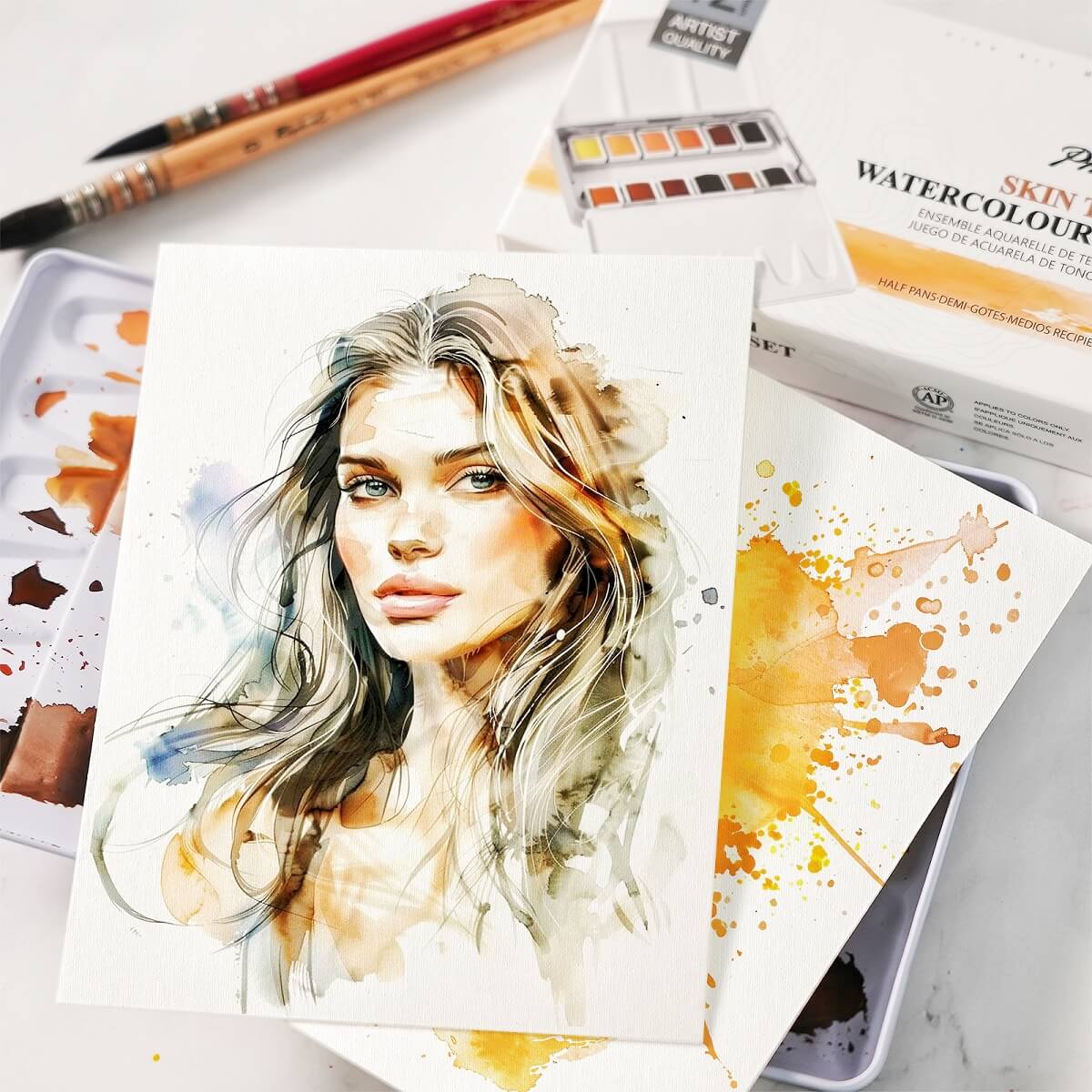 Expressive Portrait in Warm Colors