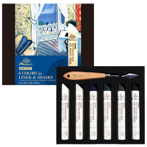 PHOENIX Water-Soluble Oil Paint Sticks - 6 Liner Colors, 37ml