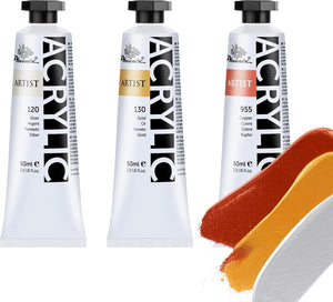 PHOENIX Artist Metallic Acrylic Paint Set – 3 Metallic Colors × 60ml