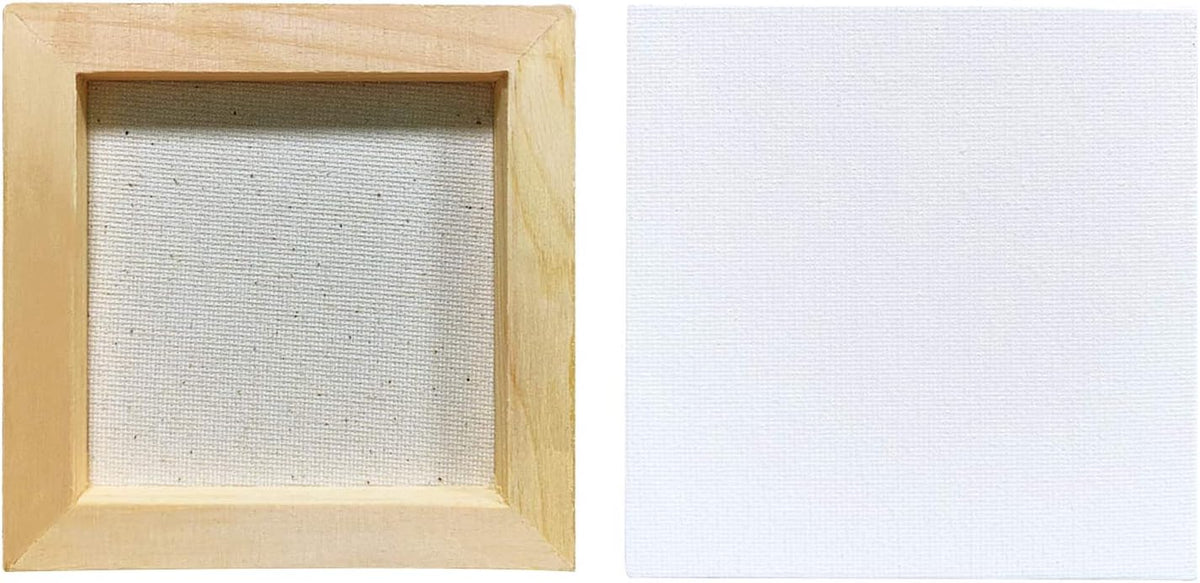 AUREUO Mini Stretched Canvas - 3x3 Inch/24 Pack