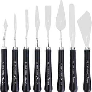 PHOENIX Flexible Palette Knife Set - 8 Stainless Steel Painting Knives with Gift Box, Art Knife with Wood Handle, Paint Spatula for Oil Acrylic Paint