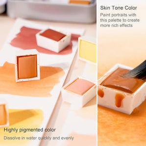 PHOENIX Skin Tone Watercolor Paint Set