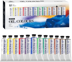 PHOENIX Artist Oil Paint Set – 12 Colors, 40ml Tubes