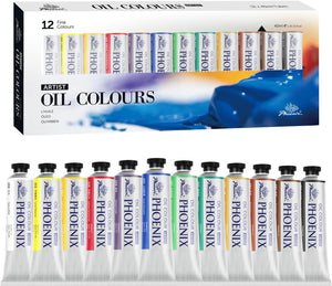 PHOENIX Artist Oil Paint Set – 12 Colors × 40ml (PO1240A)