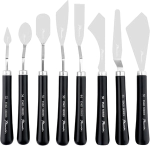 PHOENIX Flexible Palette Knife Set - 8 Pieces Stainless Steel Painting Knives with Gift Box, Art Knife Paint Spatula for Oil Acrylic Paint