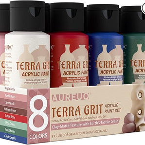 AUREUO Terra Cotta Acrylic Paint Set 8 Colors 59ML
