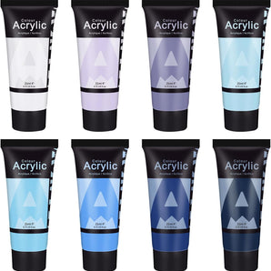 AUREUO Marine Acrylic Paint Set- 8*21ml Ocean Blue Colors