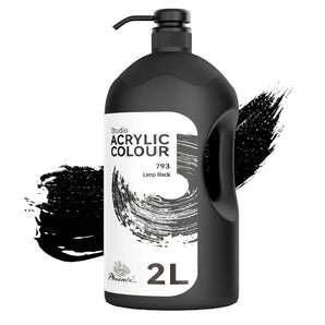 PHOENIX Studio Acrylic Paint (2000 ML) - Lamp Black
