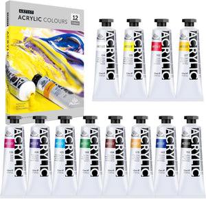 PHOENIX Artist Heavy Body Acrylic Paint Set – 12 colors × 60ml