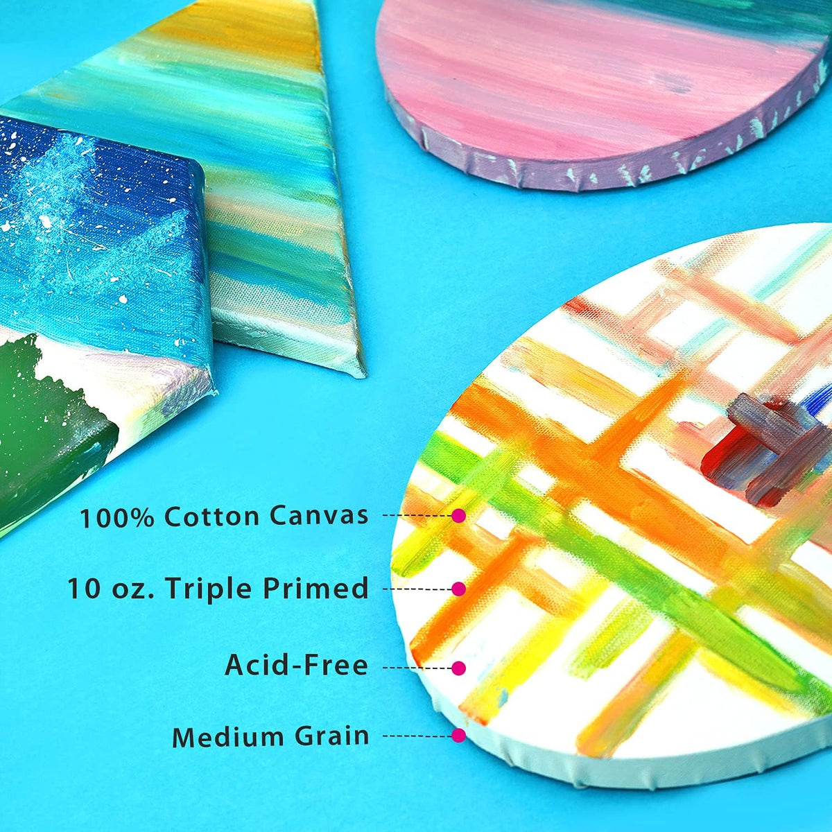PHOENIX Multi-Shaped Stretched Canvas 10 Pack Set