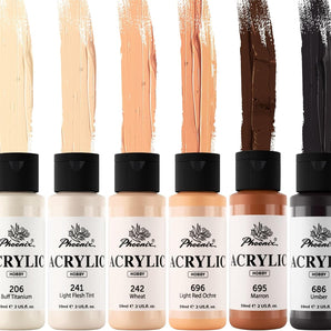 PHOENIX Skin Tone Acrylic Paint Set